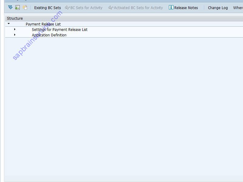 SAP FPRL_CUSTOMIZING tcode screenshot