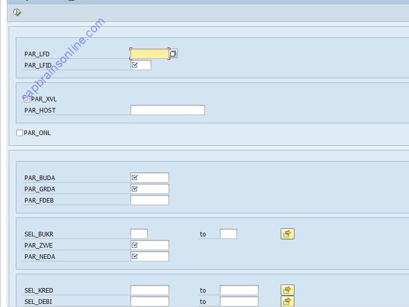 SAP FPRL_F110 tcode screenshot