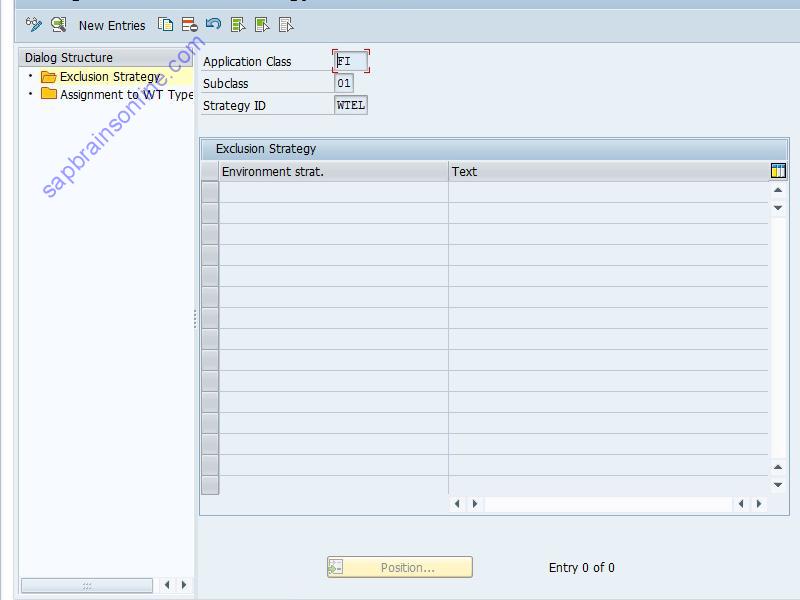 SAP OBW_EXCL tcode screenshot