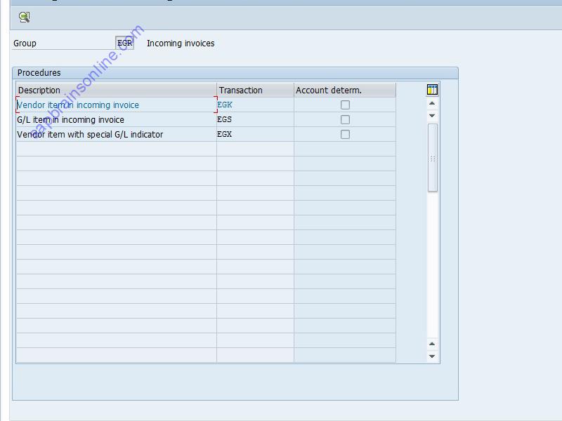 SAP OBXJ tcode screenshot