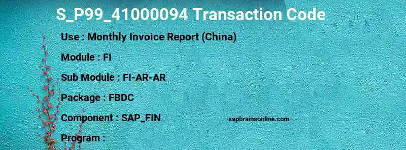 SAP S_P99_41000094 transaction code