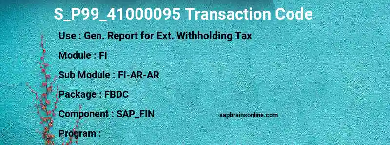 SAP S_P99_41000095 transaction code