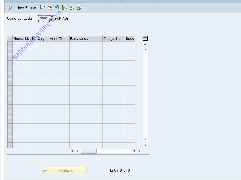 SAP F8BF tcode screenshot