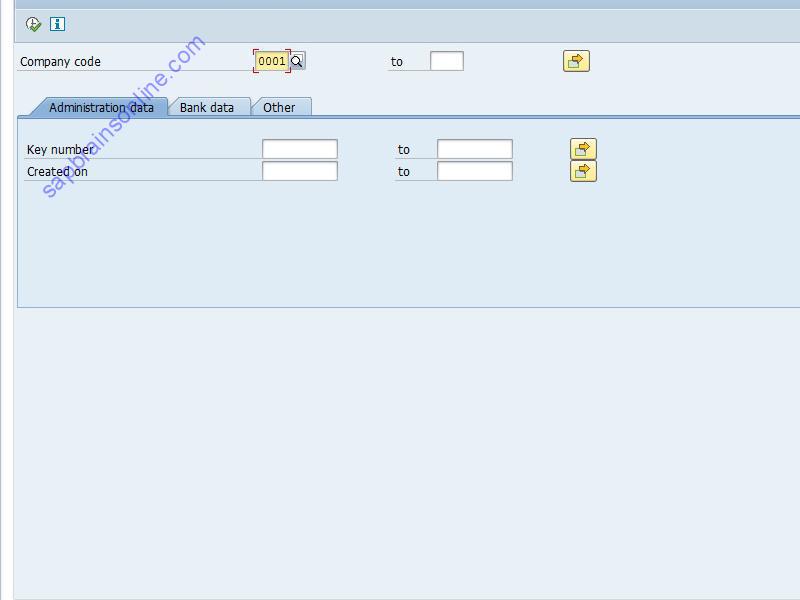 SAP F8BV tcode screenshot