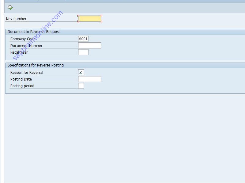 SAP F8REV tcode screenshot