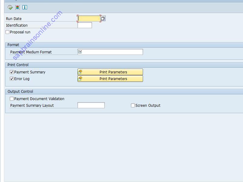 SAP FBPM tcode screenshot