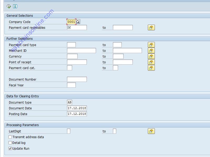 SAP FCC1 tcode screenshot