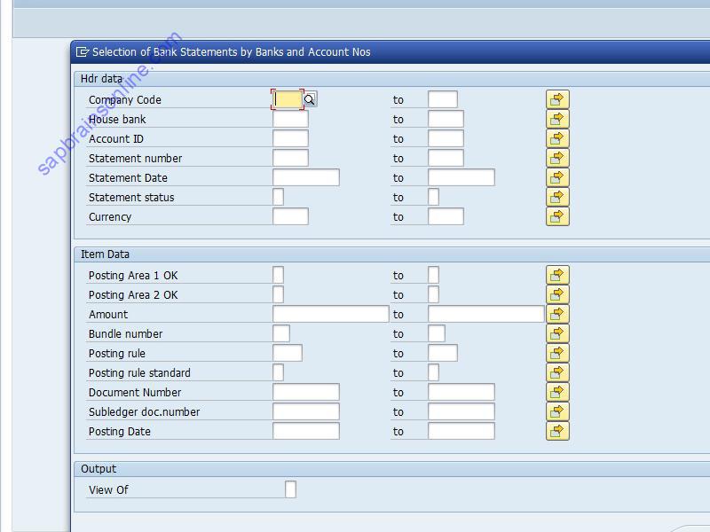 SAP FEBAN tcode screenshot