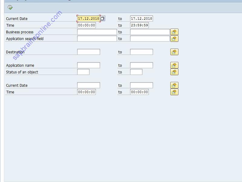 SAP FEBMSG tcode screenshot