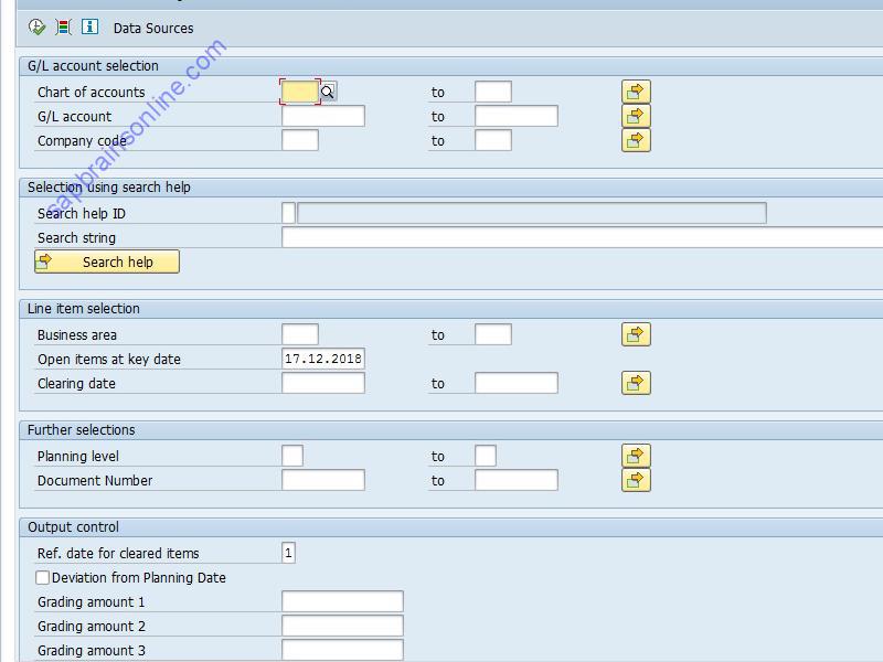 SAP FF_3 tcode screenshot