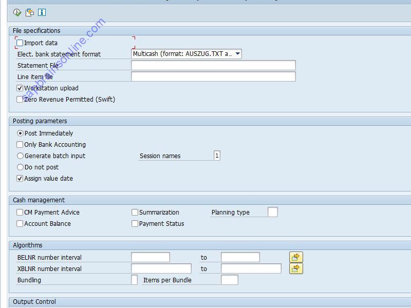 SAP FF_5 tcode screenshot