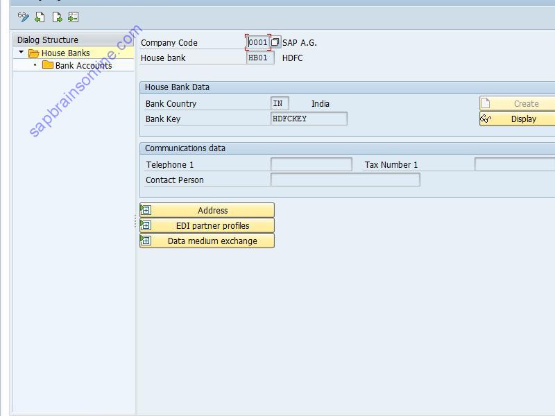 SAP FI13 tcode screenshot