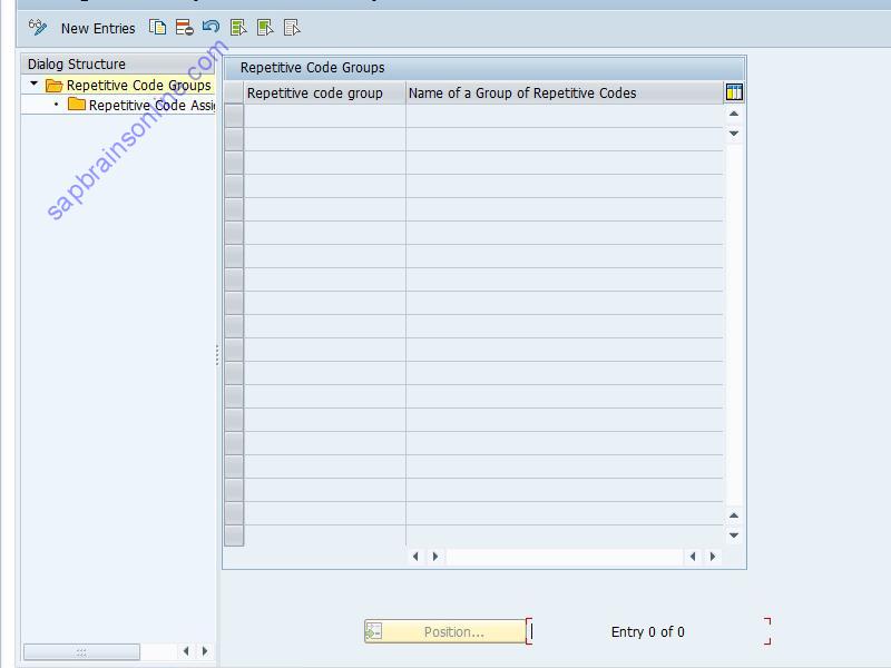 SAP FIRPGR tcode screenshot