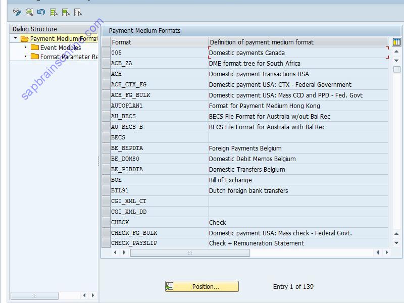 SAP OBPM3 tcode screenshot