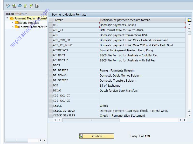 SAP OBPM3 tcode screenshot