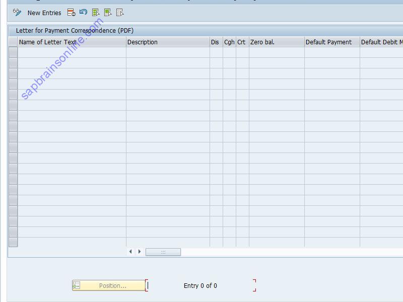SAP OBZ4CT tcode screenshot