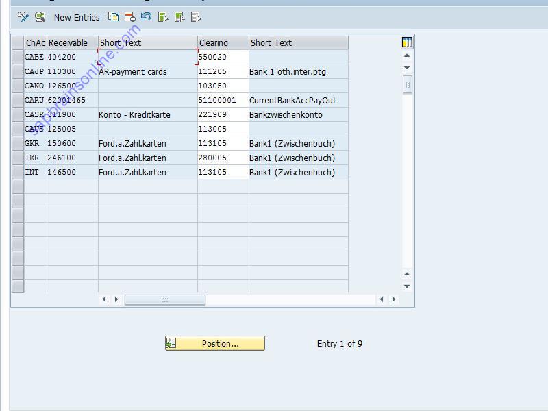 SAP OBZI tcode screenshot