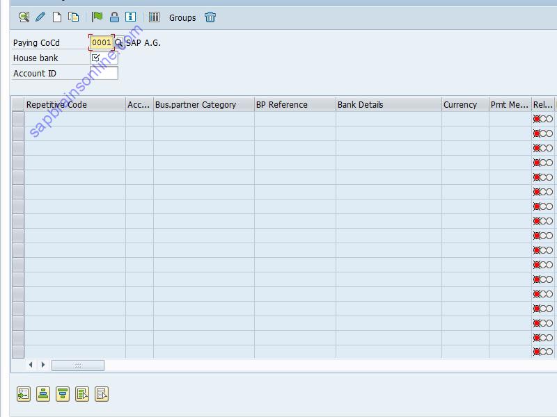 SAP OT81 tcode screenshot