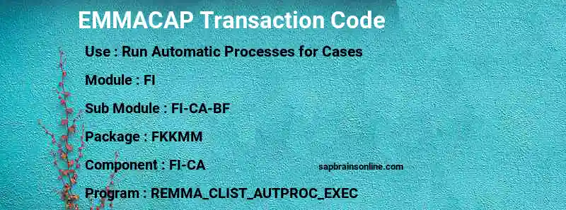 SAP EMMACAP transaction code