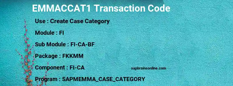 SAP EMMACCAT1 transaction code