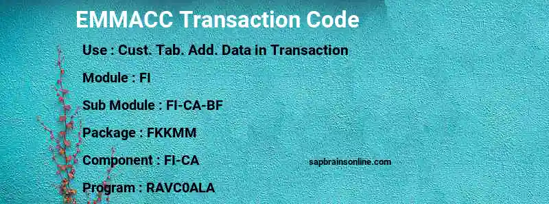 SAP EMMACC transaction code