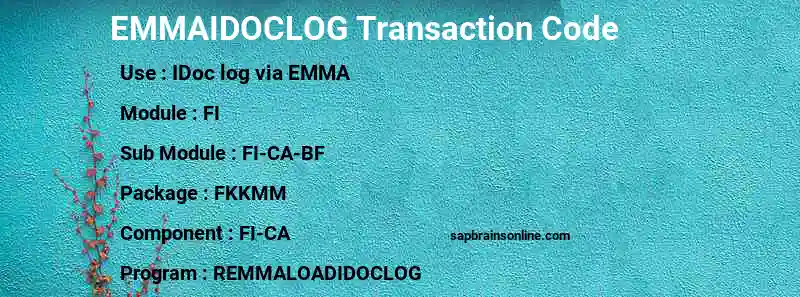 SAP EMMAIDOCLOG transaction code