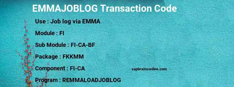 SAP EMMAJOBLOG transaction code