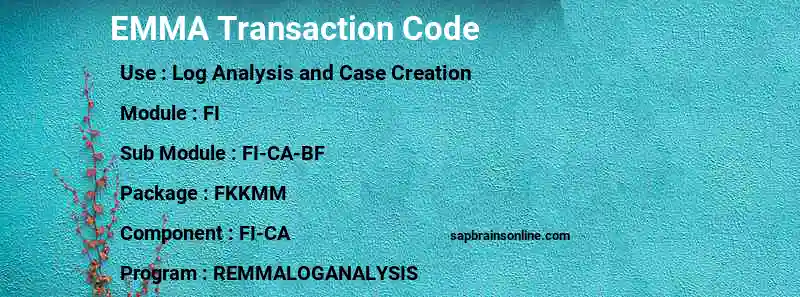SAP EMMA transaction code