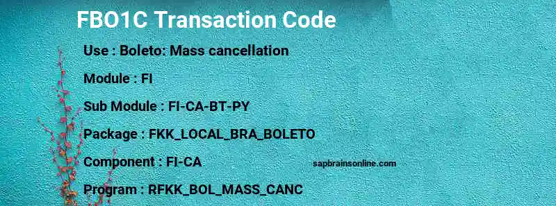 SAP FBO1C transaction code