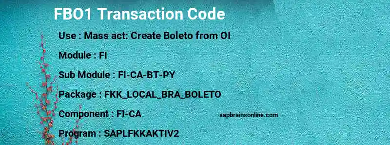 SAP FBO1 transaction code