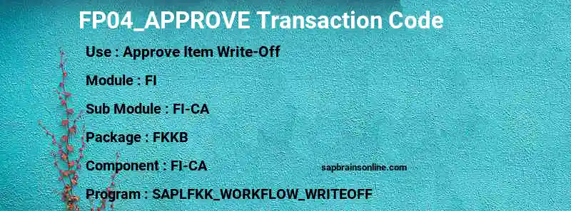SAP FP04_APPROVE transaction code