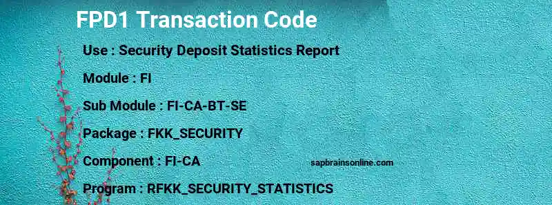 SAP FPD1 transaction code