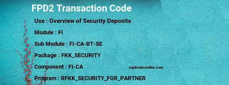 SAP FPD2 transaction code
