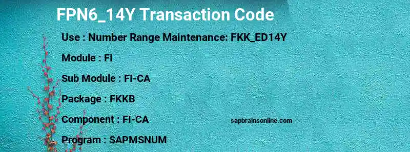 SAP FPN6_14Y transaction code