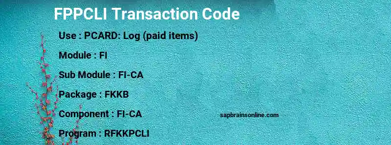 SAP FPPCLI transaction code