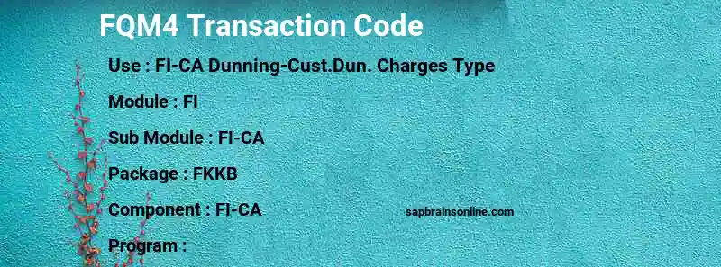 SAP FQM4 transaction code