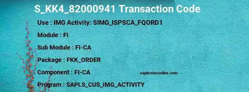 SAP S_KK4_82000941 transaction code