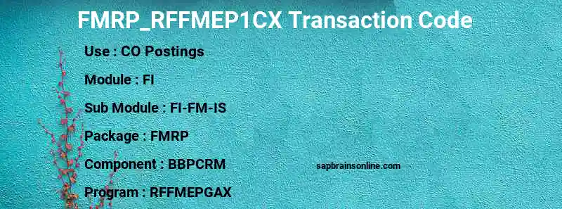 SAP FMRP_RFFMEP1CX transaction code
