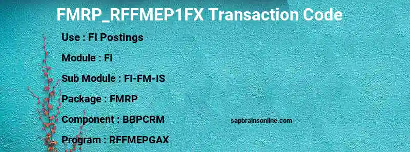 SAP FMRP_RFFMEP1FX transaction code