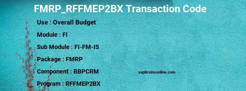 SAP FMRP_RFFMEP2BX transaction code