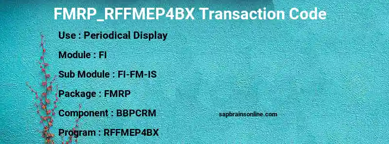 SAP FMRP_RFFMEP4BX transaction code