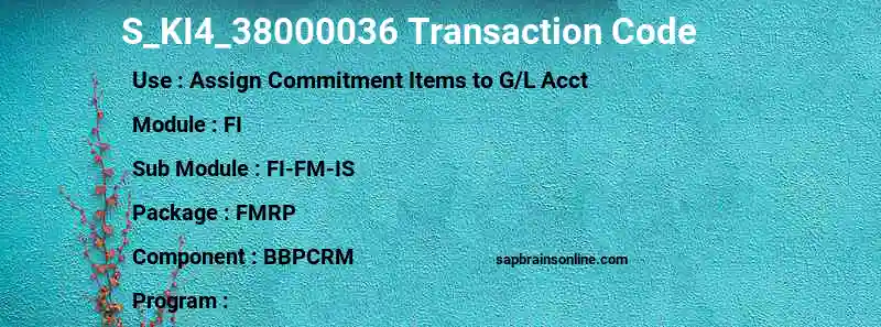 SAP S_KI4_38000036 transaction code