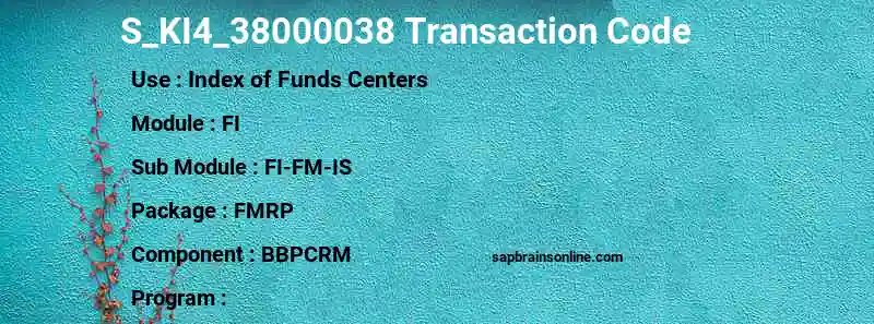SAP S_KI4_38000038 transaction code