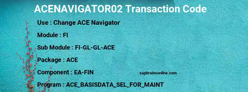 SAP ACENAVIGATOR02 transaction code
