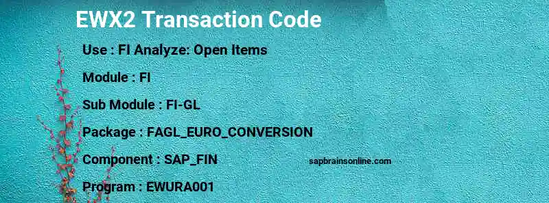 SAP EWX2 transaction code