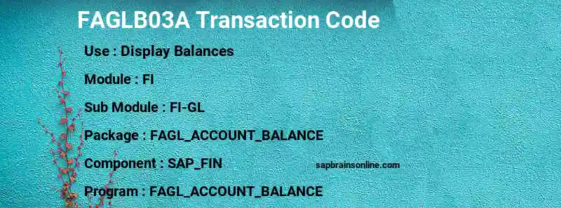 SAP FAGLB03A transaction code