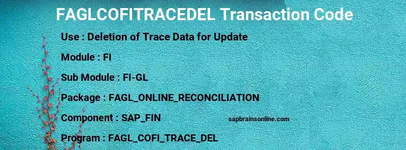SAP FAGLCOFITRACEDEL transaction code