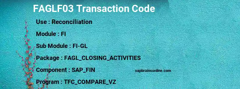 SAP FAGLF03 transaction code
