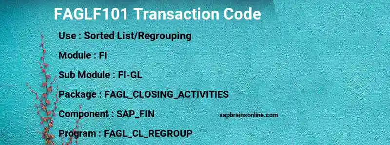 SAP FAGLF101 transaction code