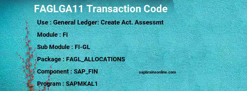 SAP FAGLGA11 transaction code